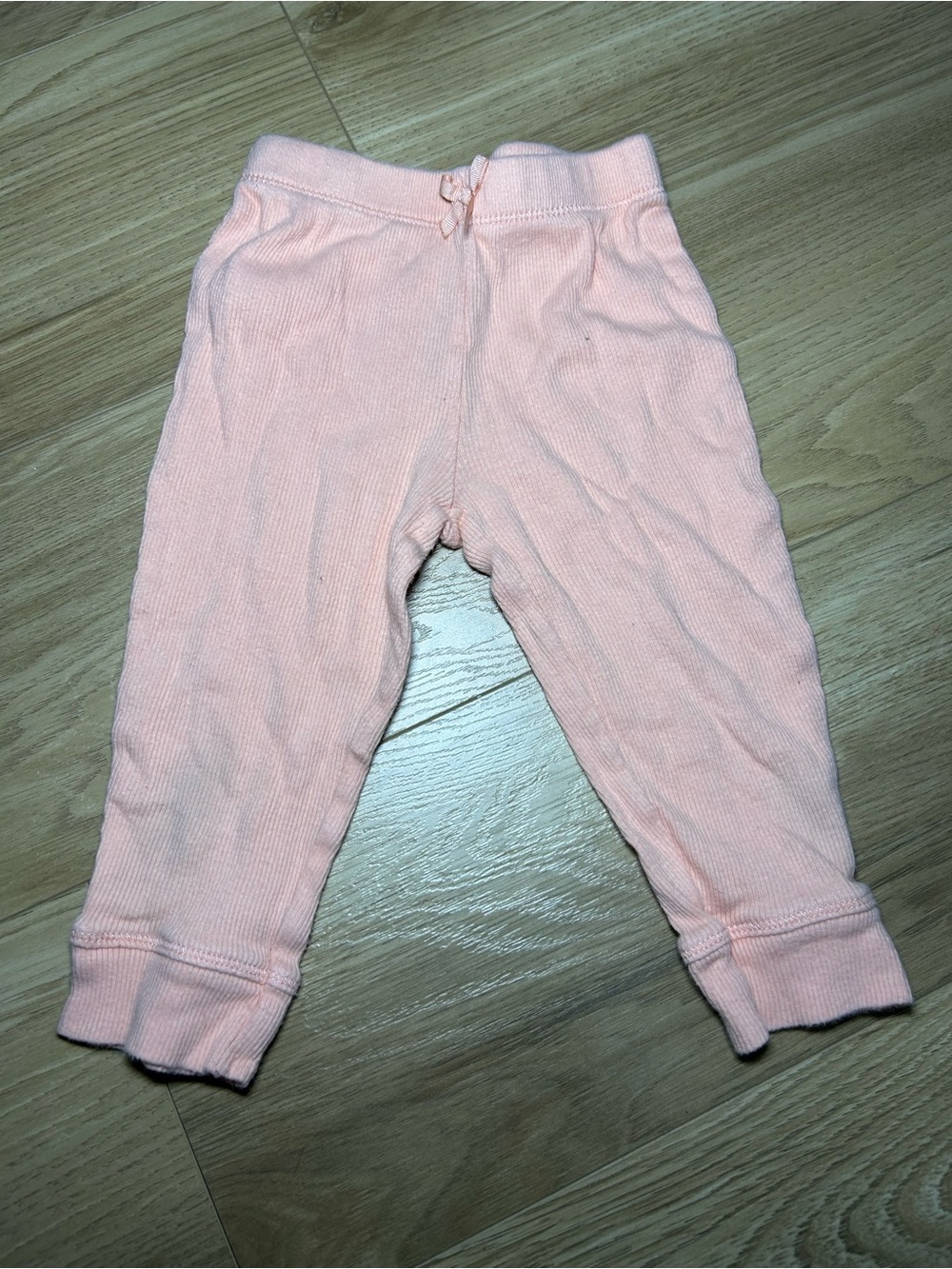 Carter's Light Pink Ribbed Baby Joggers